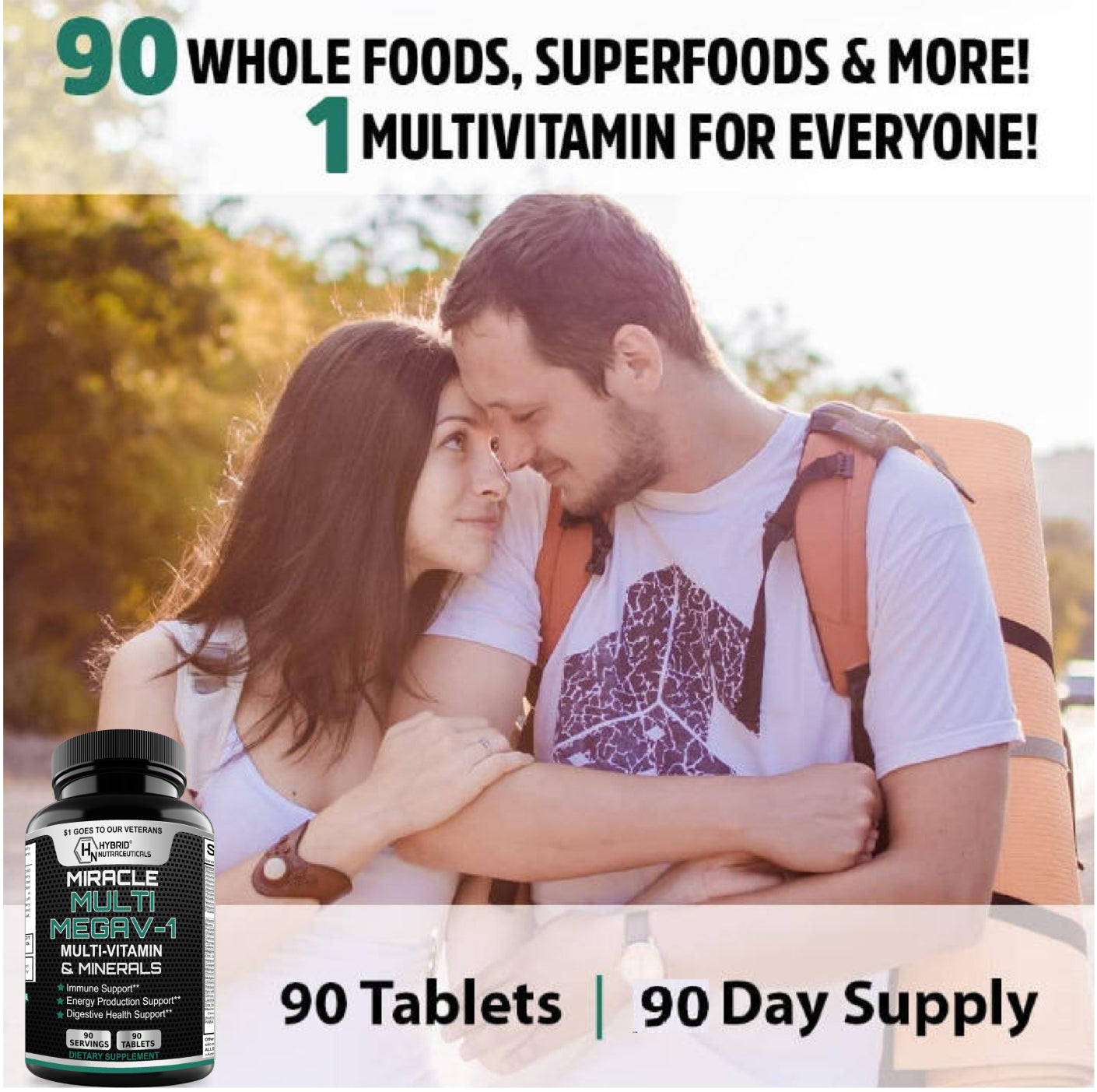 MEGAV-1 Multi-Vitamin, Superfood & Minerals - 90 Tablets
