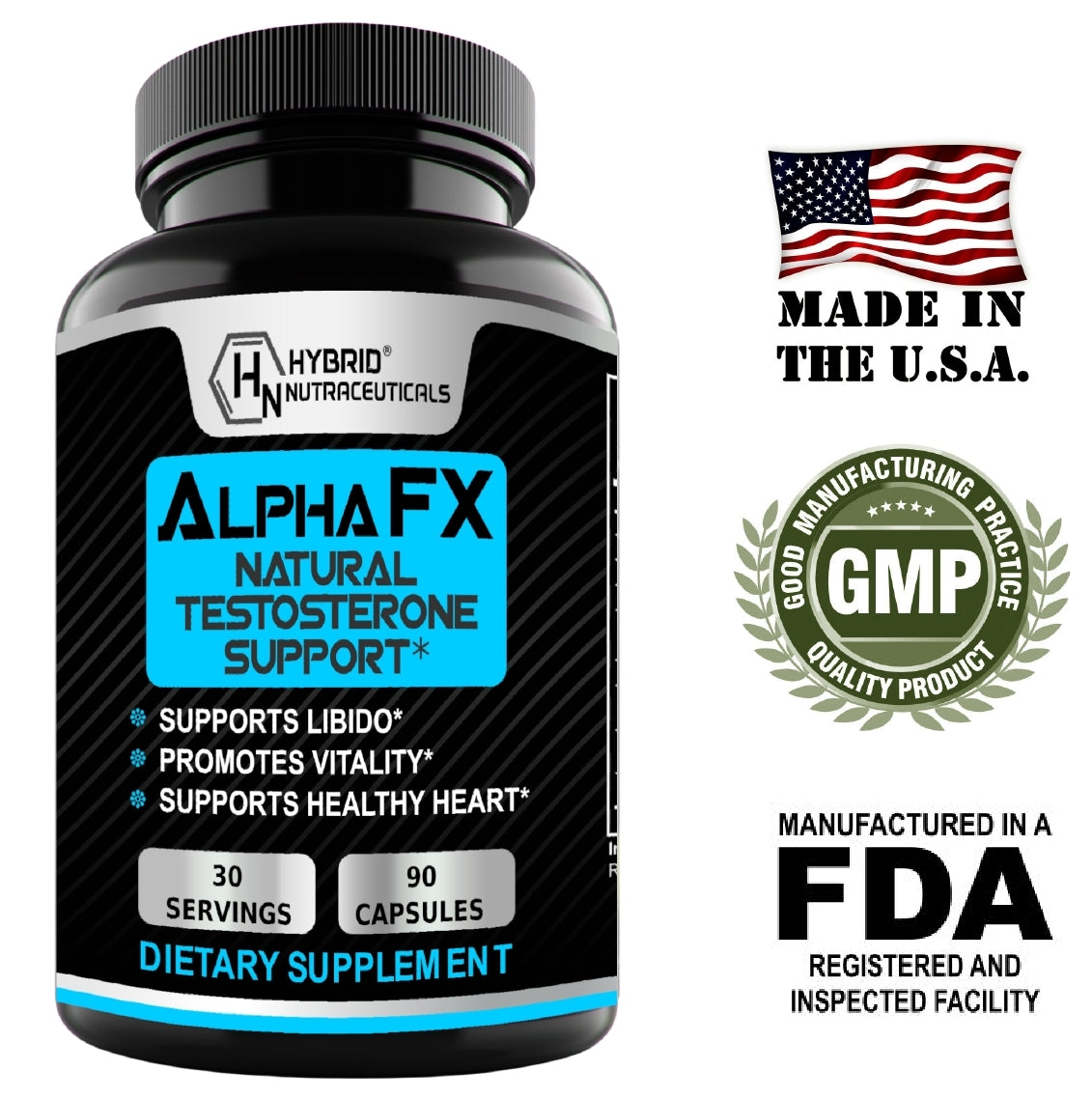 AlphaFX Natural Test Booster Estrogen Blocker
