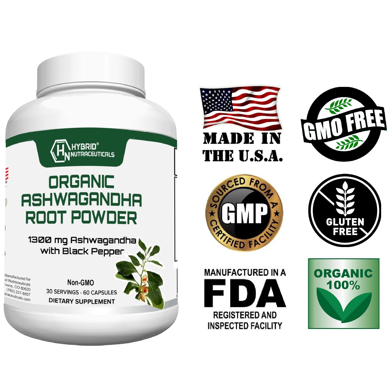 ORGANIC Ashwagandha - Stress, Memory, Anxiety, Endurance