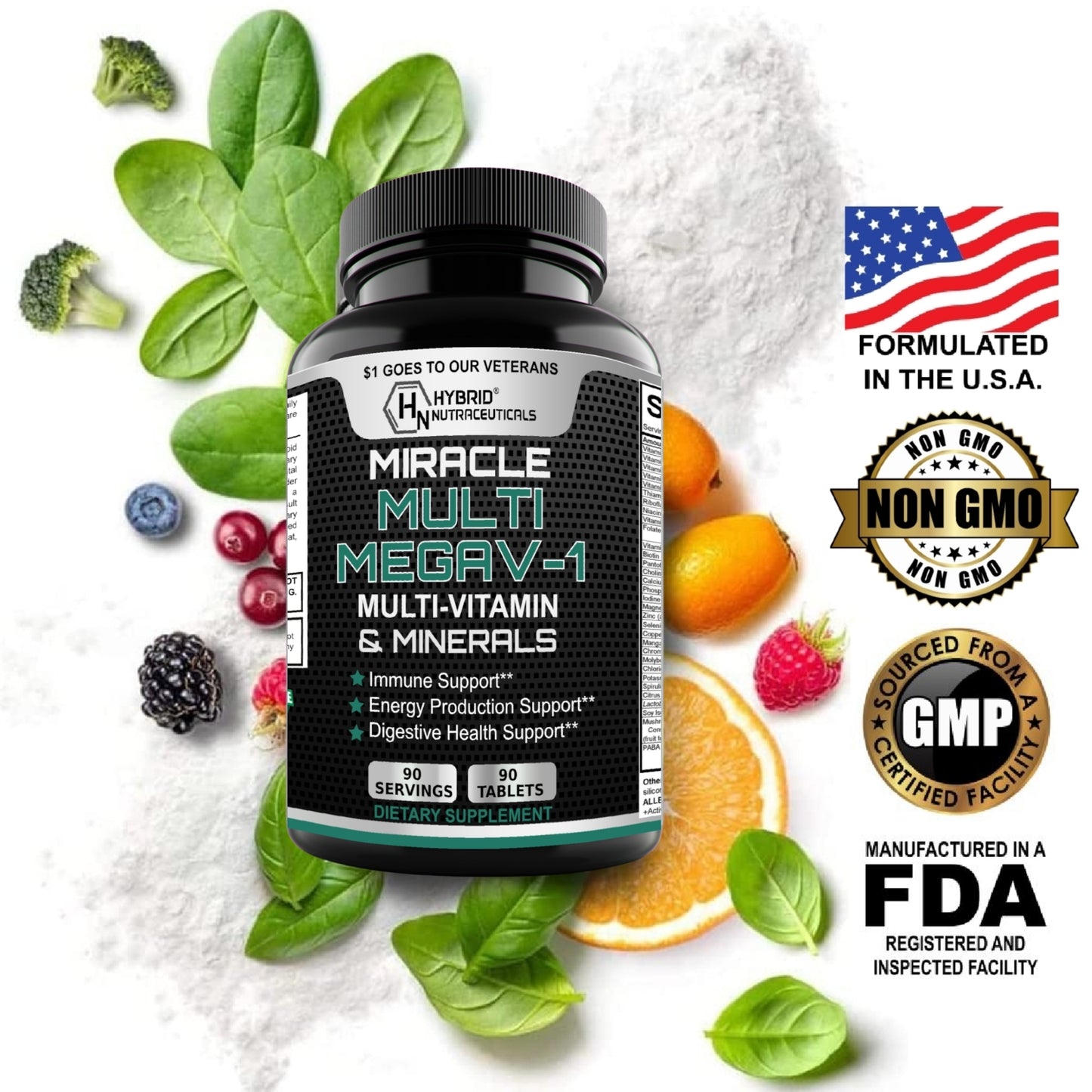 MEGAV-1 Multi-Vitamin, Superfood & Minerals - 90 Tablets