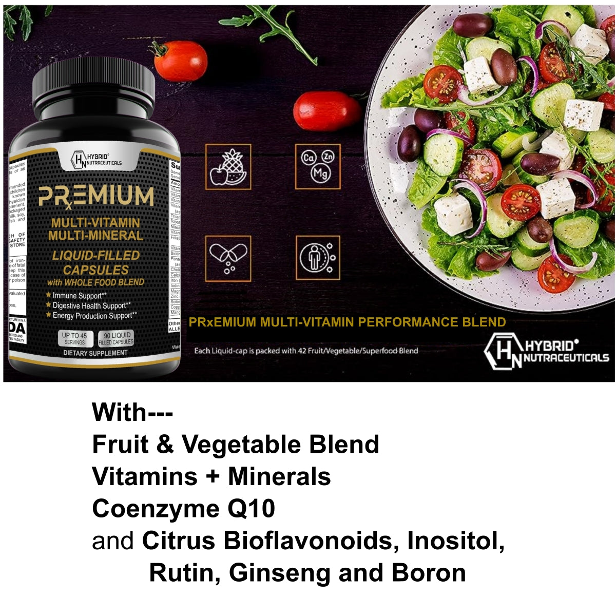 PRxEMIUM Liquid Capsule Multivitamin for Men & Women