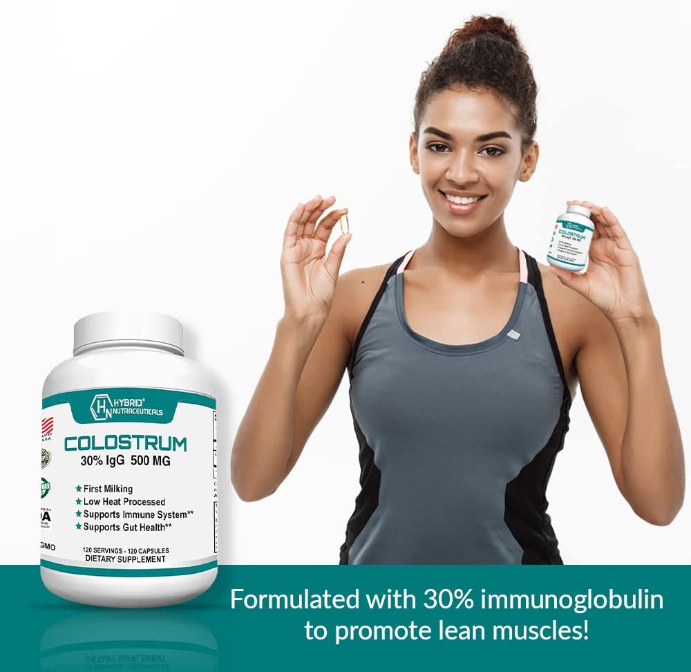 Bovine Colostrum Supplement 500mg - 30% IgG Immunoglobulin, Immune Supports