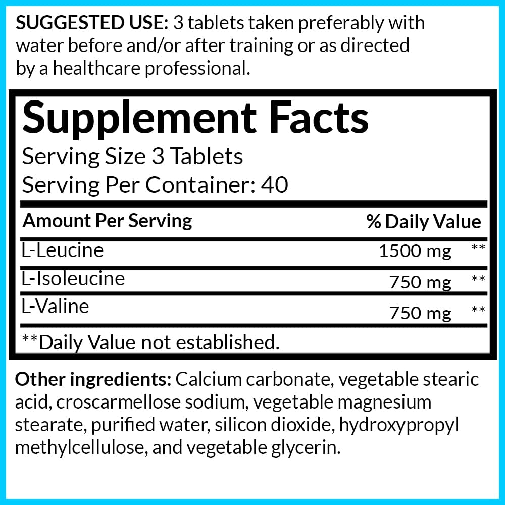 Nutra BCAA 3000mg Branched Chain Amino Acids Supplements