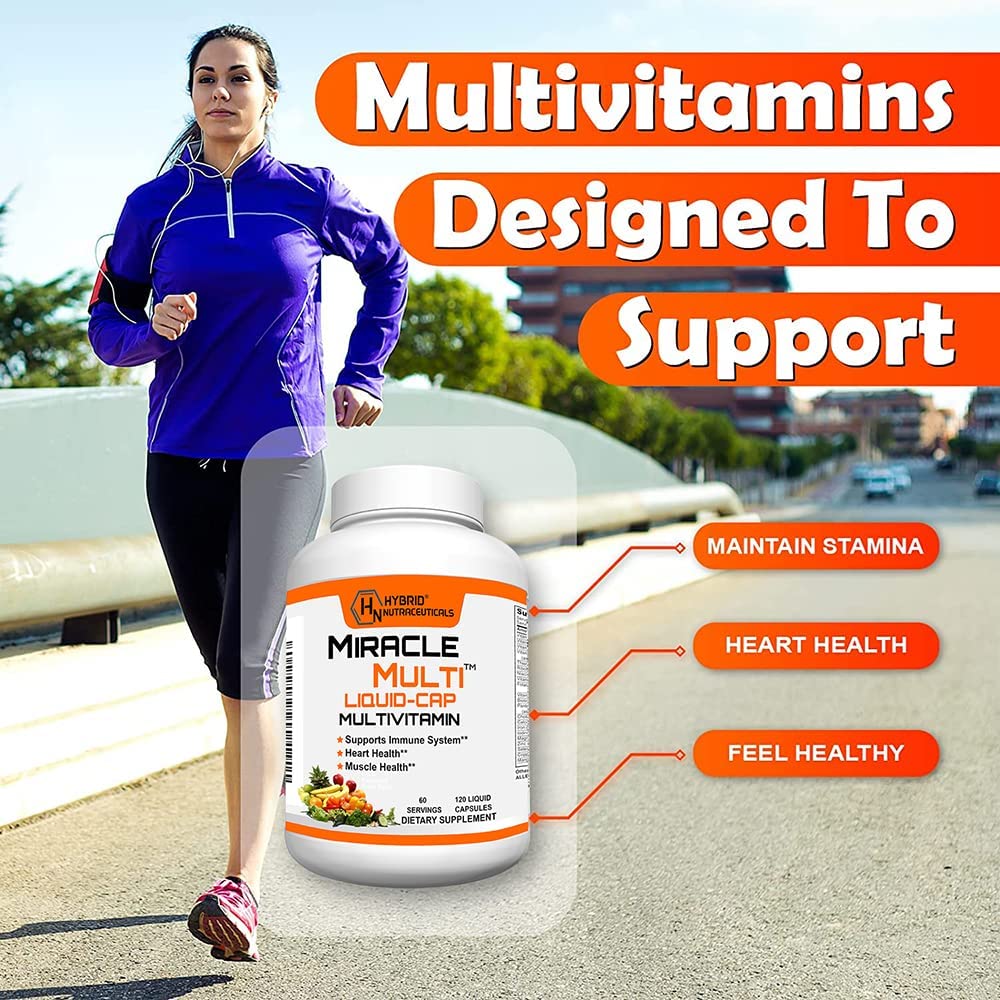 MiracleMulti Liquid Multivitamin Capsules for Men & Women - 120 Softgels