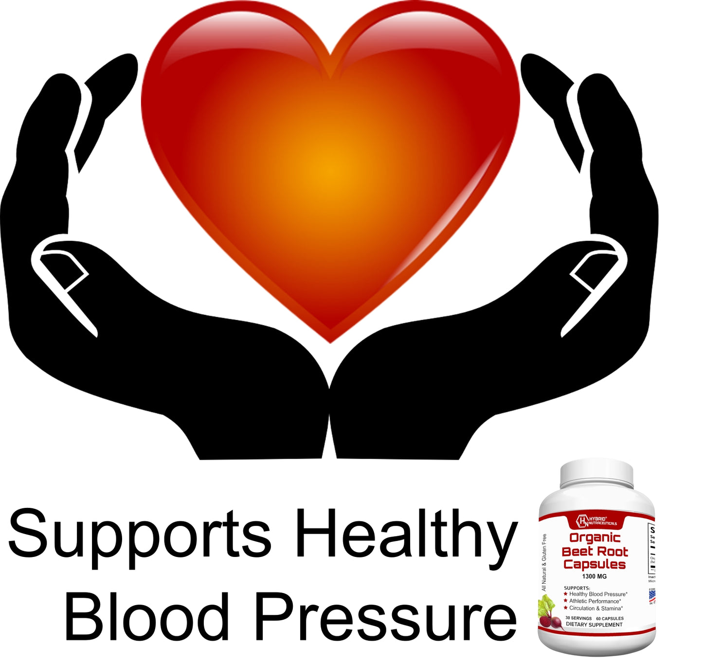 Organic Beet Root Capsules 1300mg - 60 Capsules