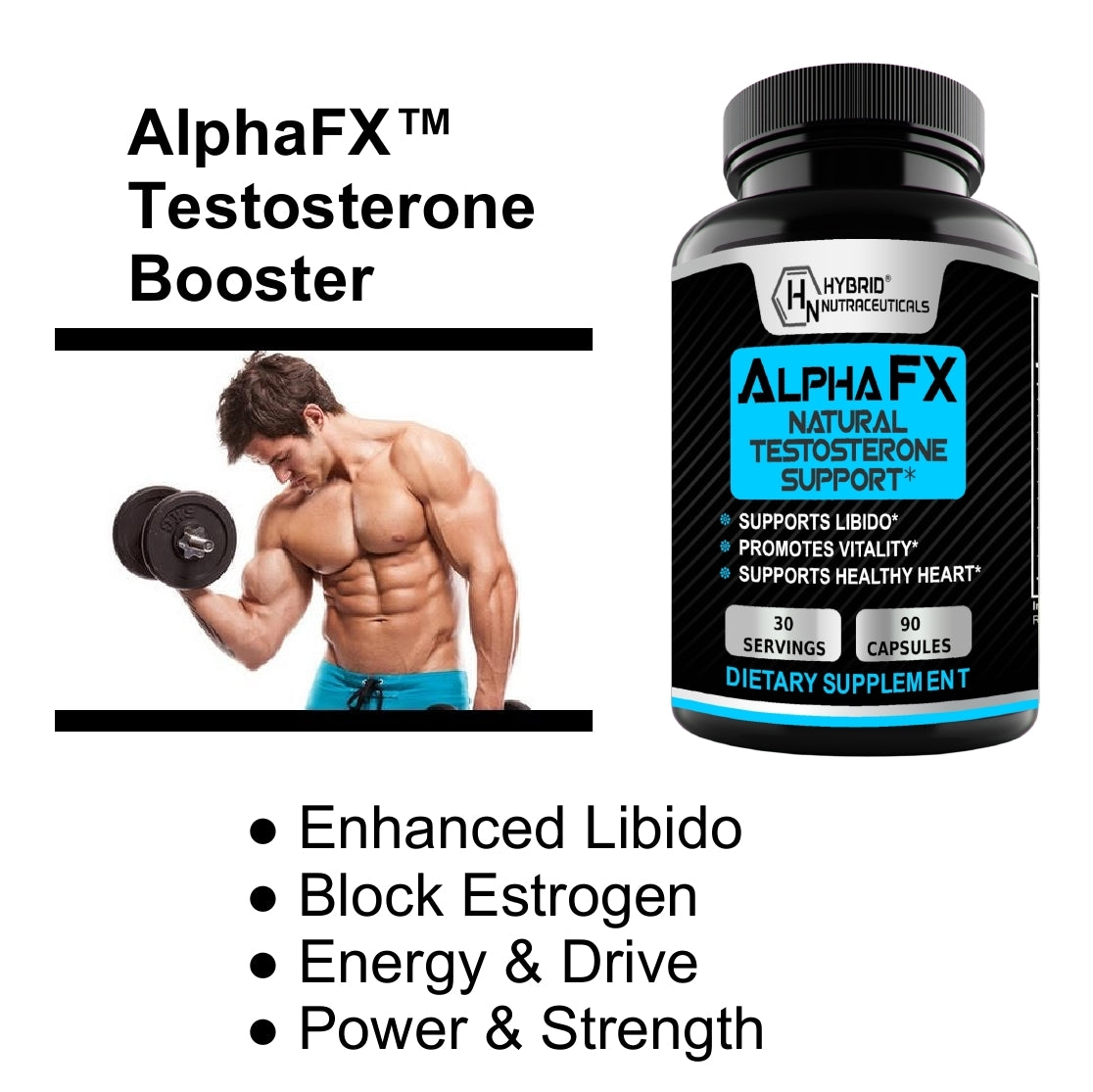 AlphaFX Natural Test Booster Estrogen Blocker