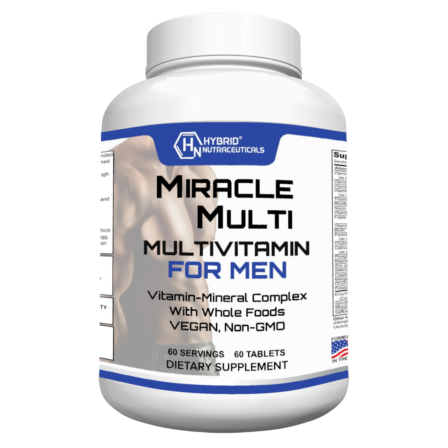 MiracleMulti Performance Blend, Best Multivitamin for Men - 60 Tablets