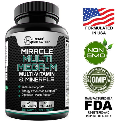 MiracleMulti MEGA-M Multivitamin - Multimineral High Potency