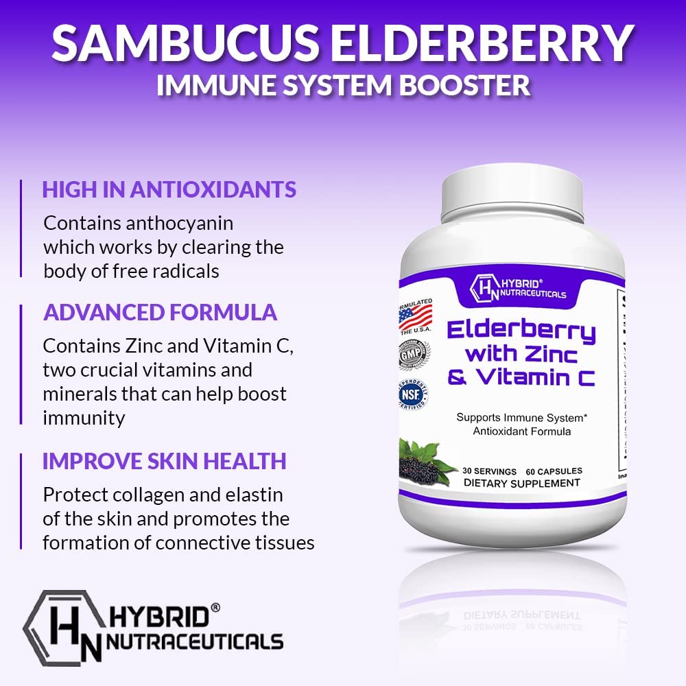 Black Elderberry Capsules, Immune Support - 60 Capsules