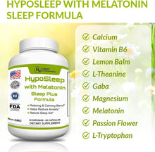 HypoSleep with Melatonin 10mg Sleep Plus Formula for Adults - 60 Capsules