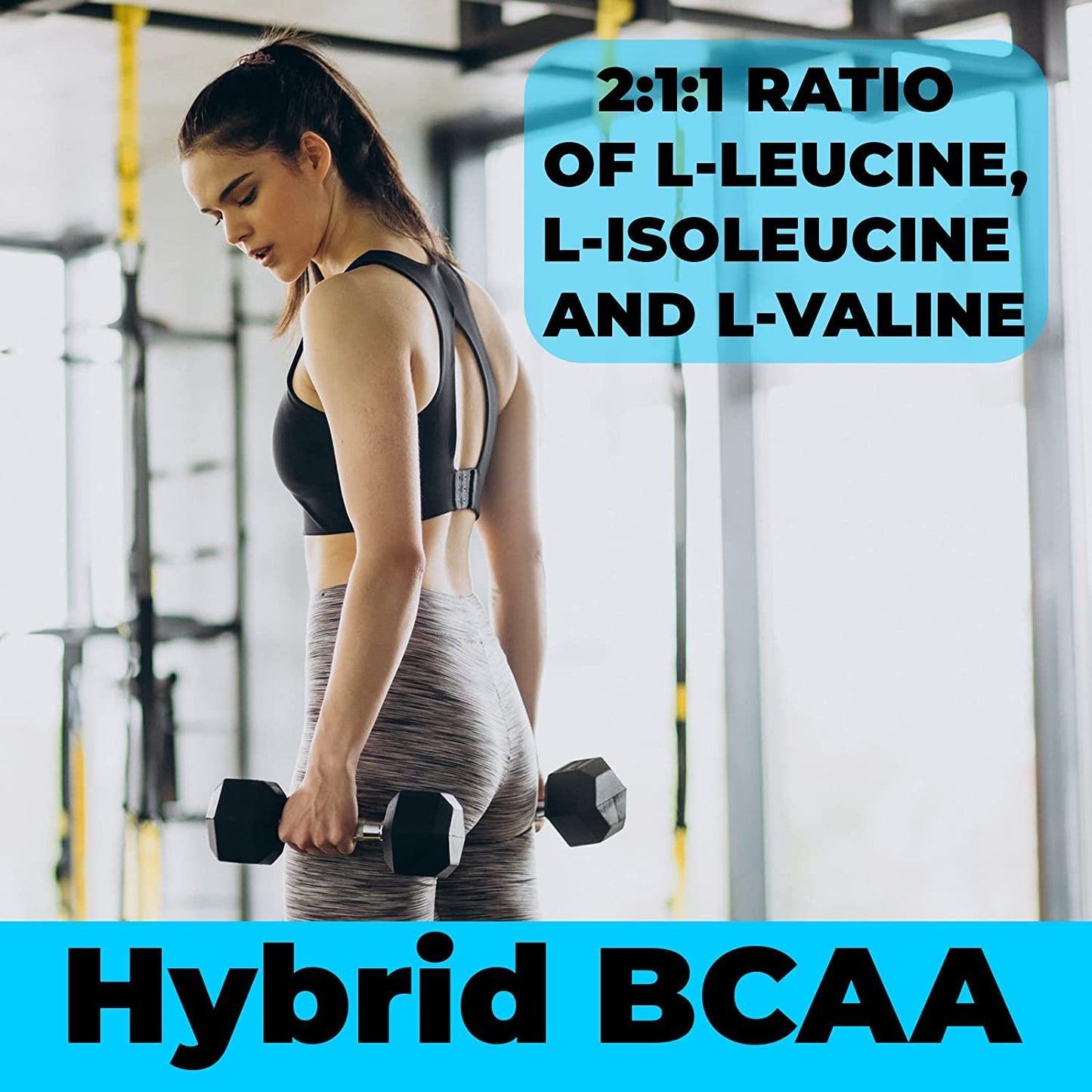 Hybrid BCAA Tablets 1000mg - 2:1:1 Extra Strong Branched Chain Amino Acids Supplements