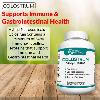 Bovine Colostrum Supplement 500mg - 30% IgG Immunoglobulin, Immune Supports
