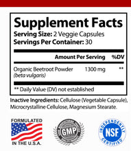 Organic Beet Root Capsules 1300mg - 60 Capsules